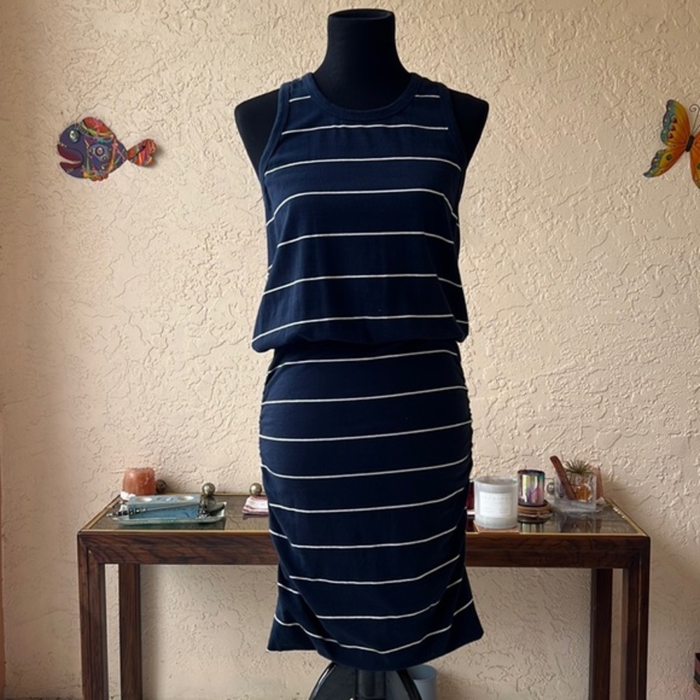 Sundry Womens Blouson Ruched Dress Sleeveless Racerback ~ Size 2/Small